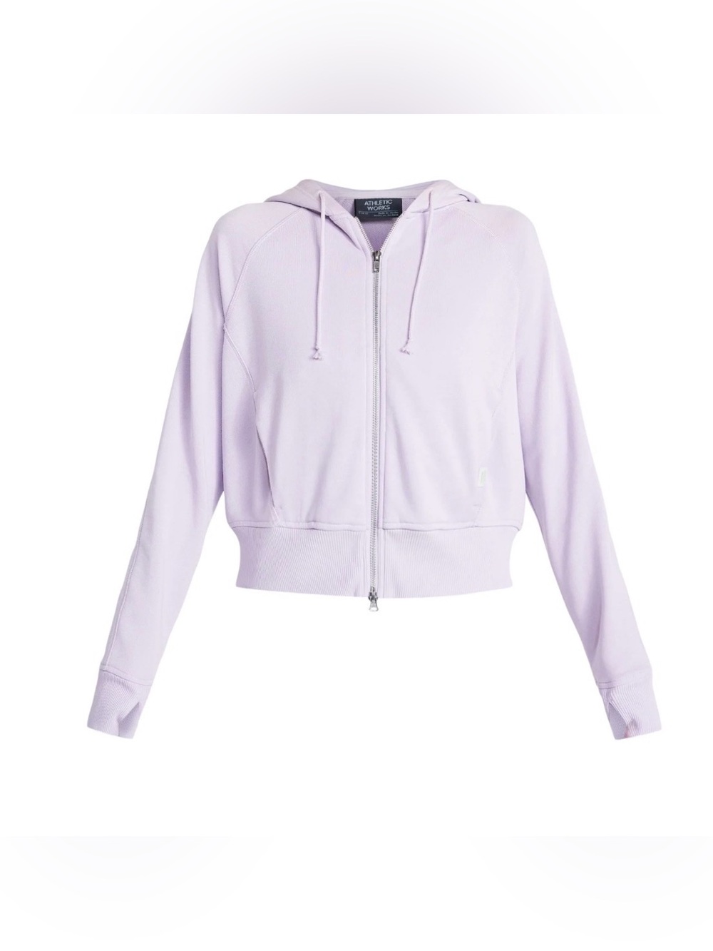 (302)Athletic Works Light Lavender Zip Front Hooded Sweatshirt